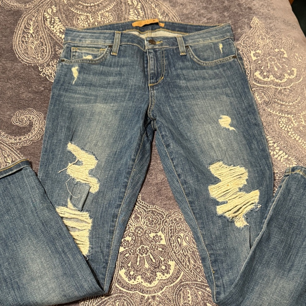 Joe's Jeans Distressed Blue Skinny Jeans